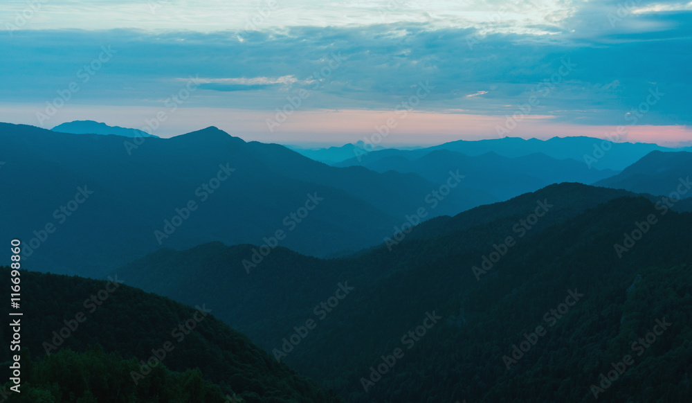 Morning in the mountains Morning in the mountains