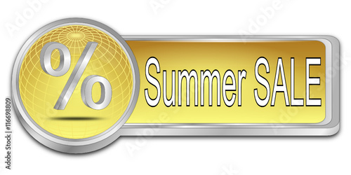 Summer Sale Button - 3D illustration