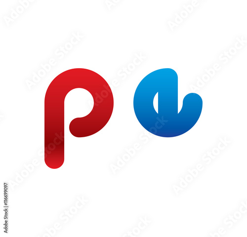 pe logo initial blue and red 