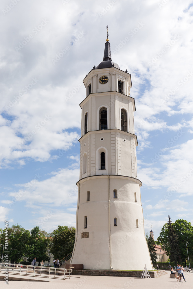 Vilnius, Lithuania. The Bell Tower beside St. Stanislaus Cathedral in Vilnius, Lithuania. The Bell Tower, one of the oldest and tallest towers of the Old Town.