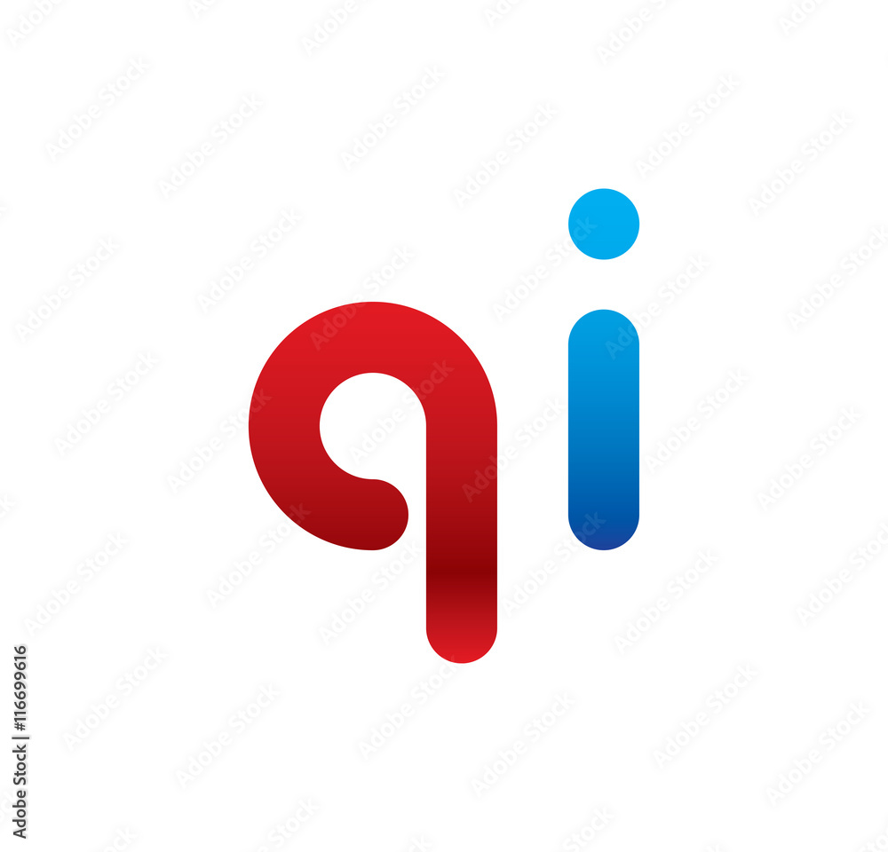 qi logo initial blue and red qi logo initial blue and red