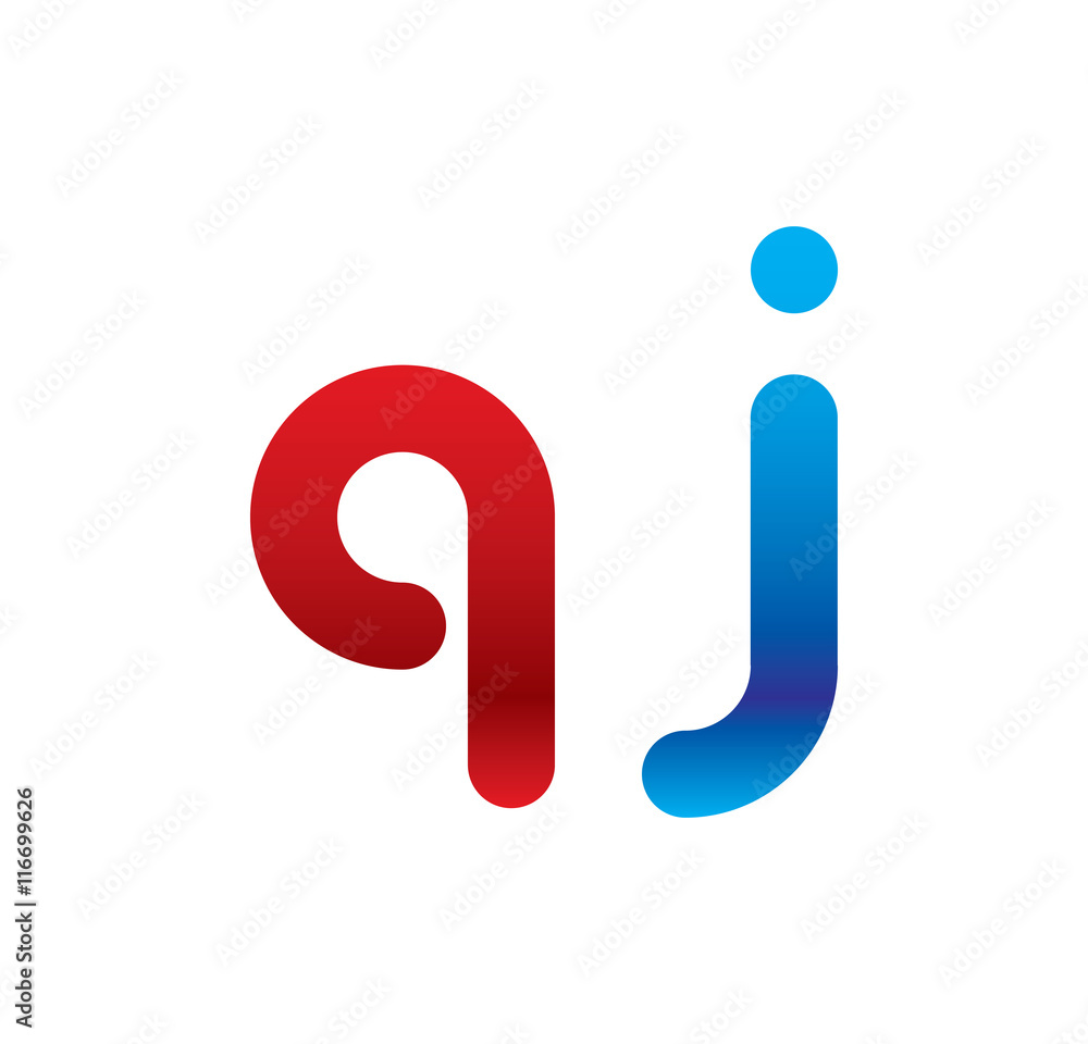 qj logo initial blue and red qj logo initial blue and red