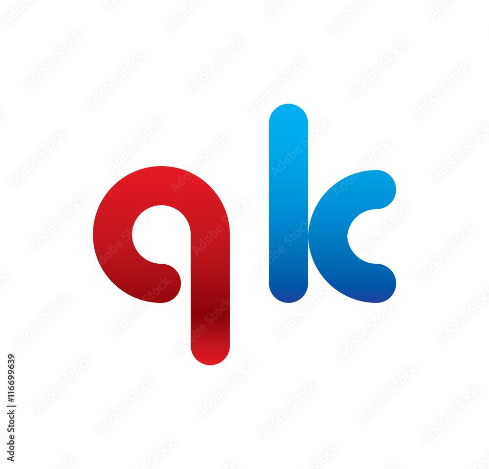 qk logo initial blue and red qk logo initial blue and red