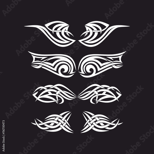 Gothic and tattoo marks. Christian symbols. The wings of the Holy Spirit.