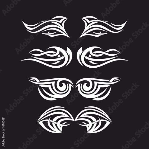 Gothic and tattoo marks. Christian symbols. The wings of the Holy Spirit.