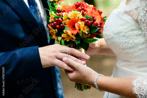 exchange wedding rings at a wedding