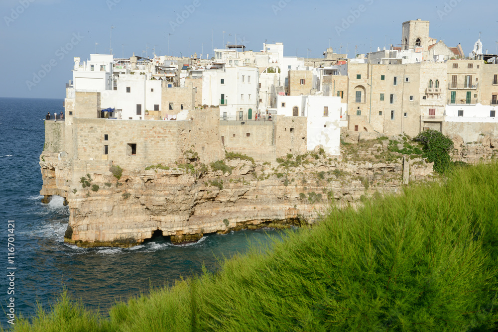 Polignano a mare, scenic small town built on rocks