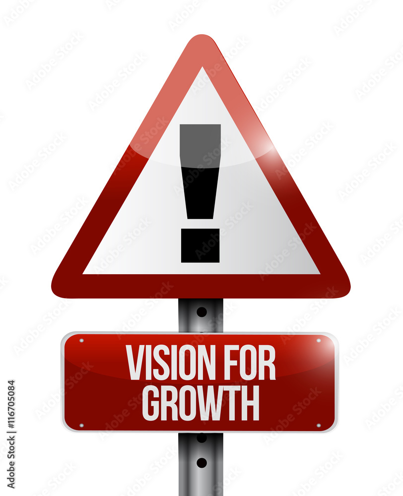 vision for growth warning road sign concept vision for growth warning road sign concept