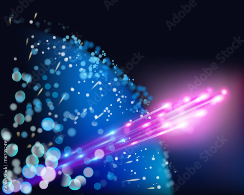 Super fast optical fibers. Vector illustration.