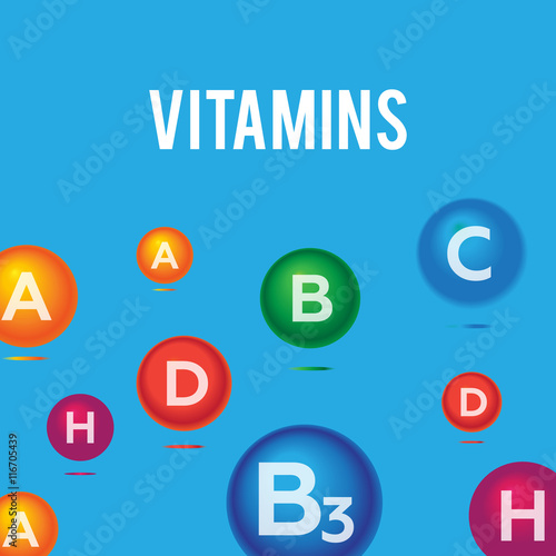 Vitamins health medica background