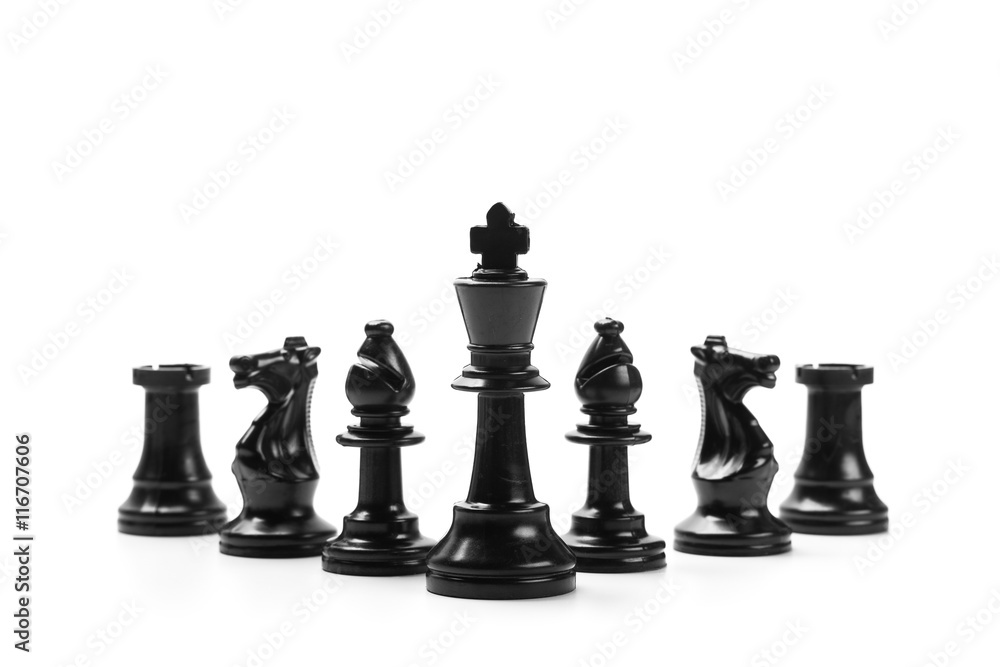 Chess game or chess pieces with white background Chess game or chess pieces with white background