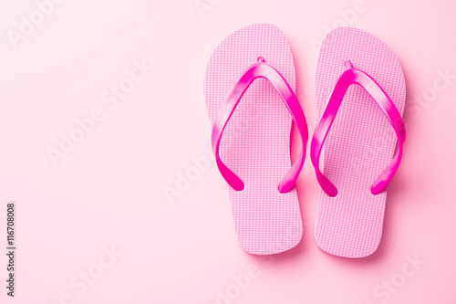 Pink flip flops. © Jiri Hera