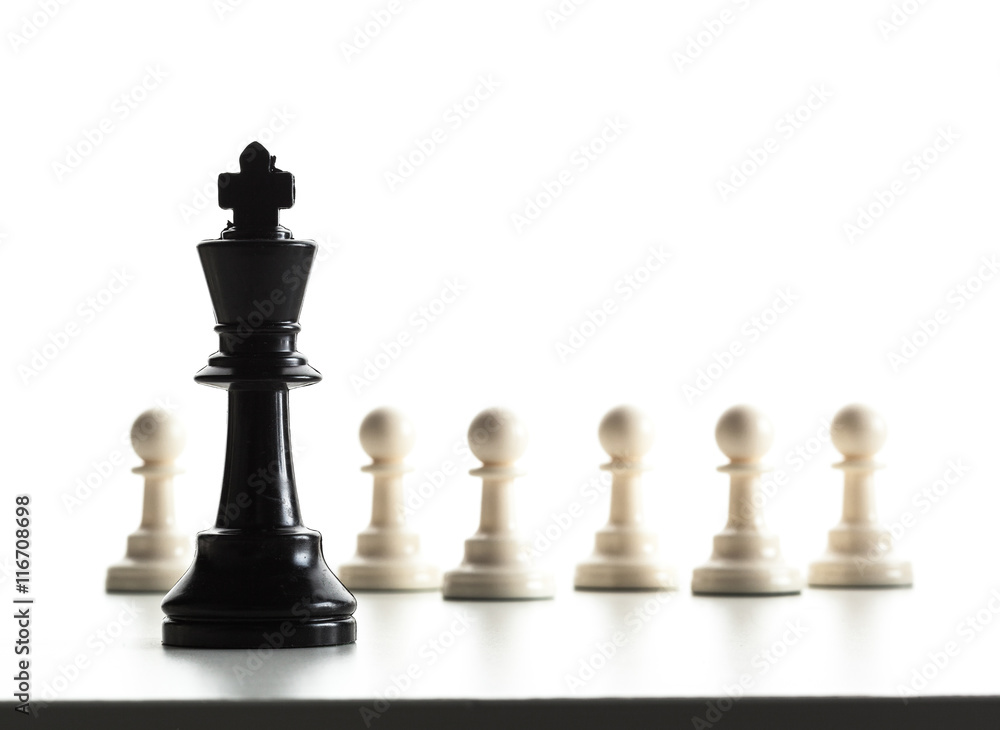 Chess figure isolated on the white background