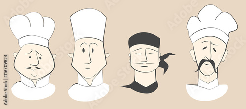 The cooks of different cuisines