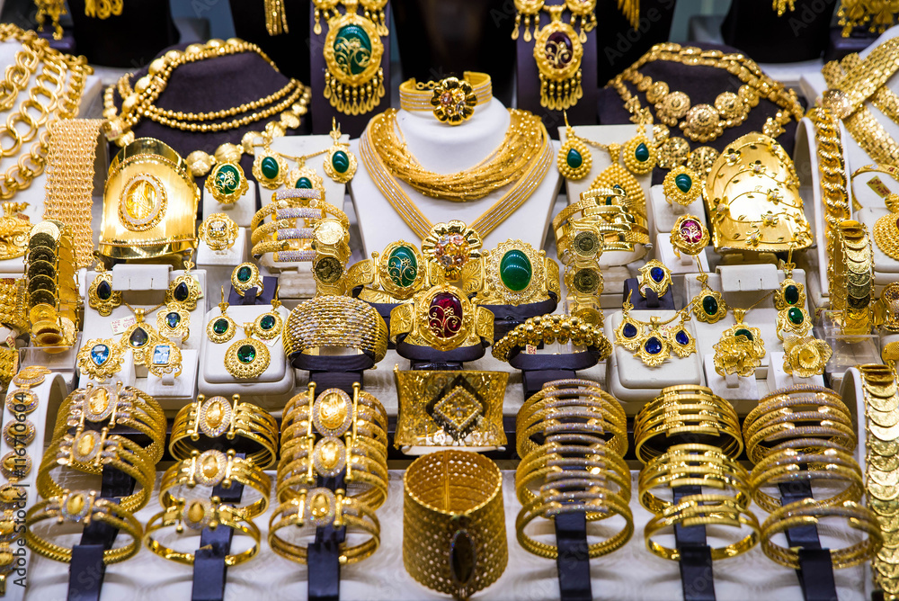 Gold Jewelry at the Grand Bazaar in Istanbul, Turkey . Stock Photo ...