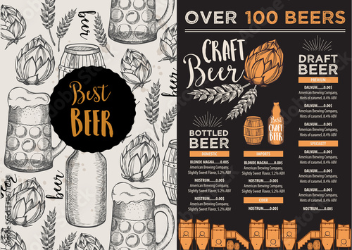 Restaurant cafe menu, template design.