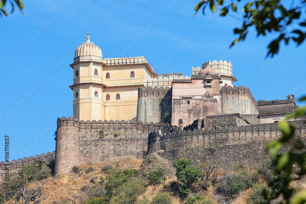 Inspiring View of Kumbhalgarh Fortress near Udaipur, India
