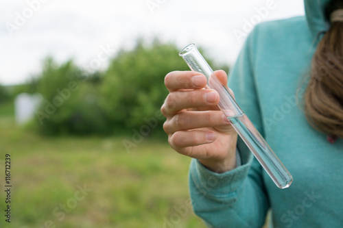 Water Purity Test  liquid in laboratory glassware