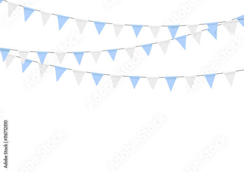 Oktoberfest decoration in traditional colors of Bavaria.
