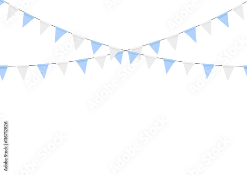 Buntings garlands isolated on white background. Oktoberfest