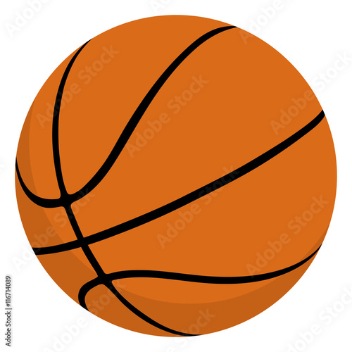 Basketball ball isolated. Vector illustration for web.