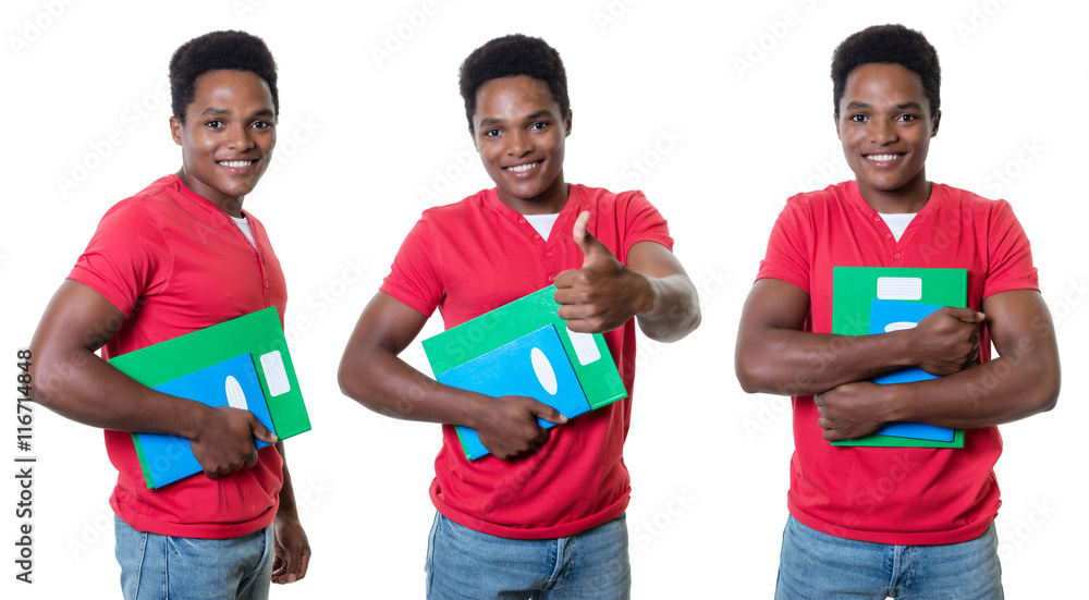 3er Set afrikanischer Student 3er Set afrikanischer Student