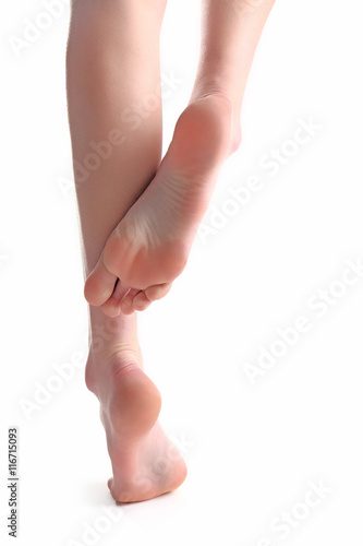 Female feet treatment, isolated on white © Africa Studio