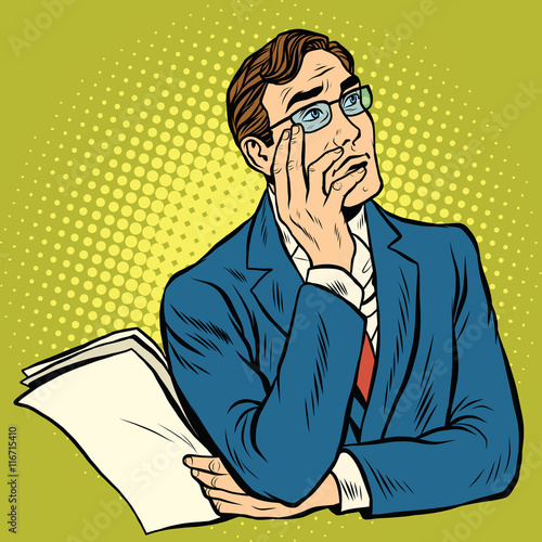 Man the thinker pose