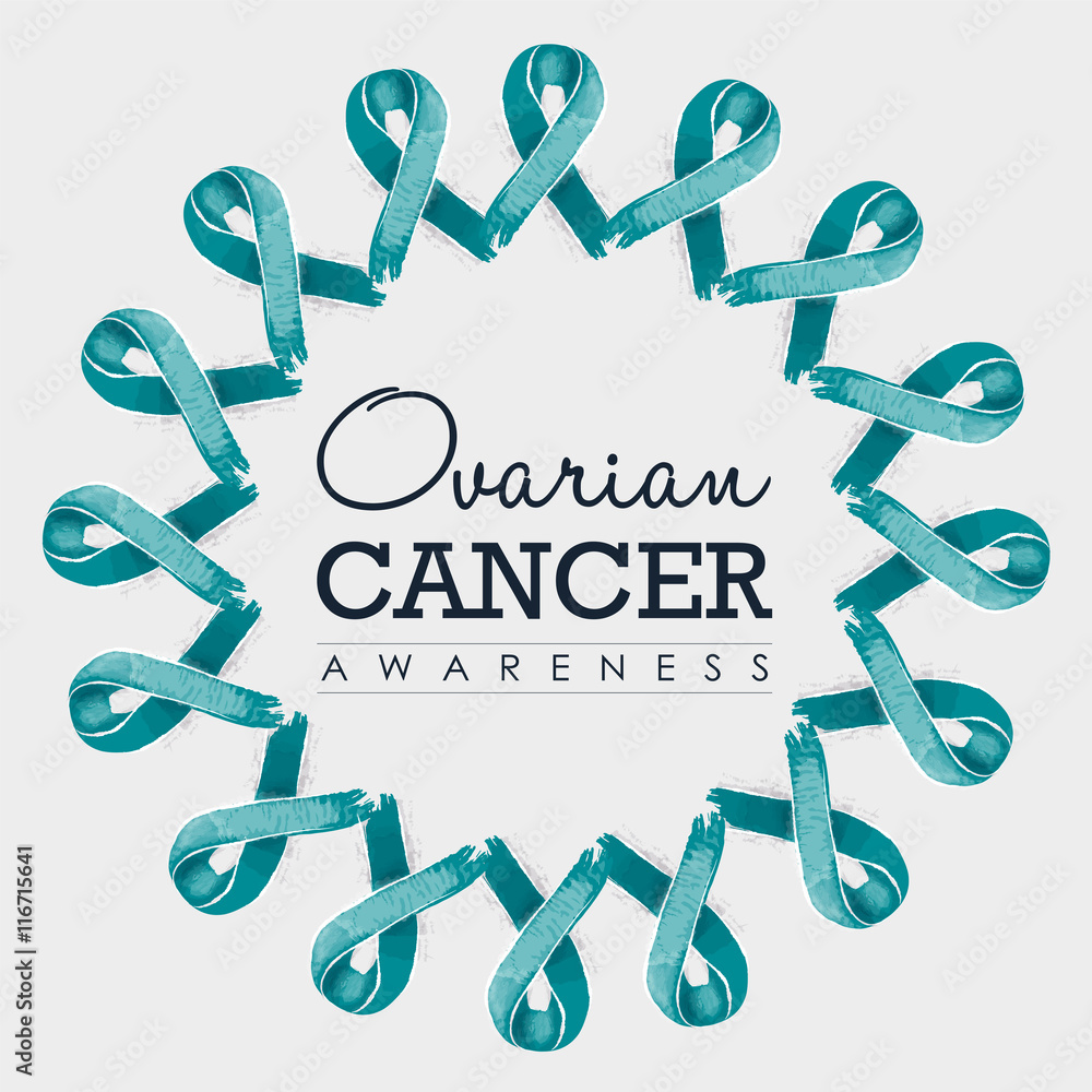 Emerald green ribbon for liver cancer awareness month Stock Vector