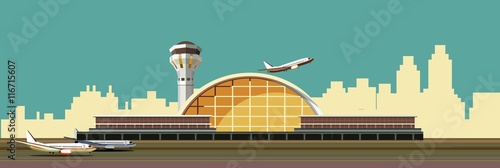 airport building vector illustration