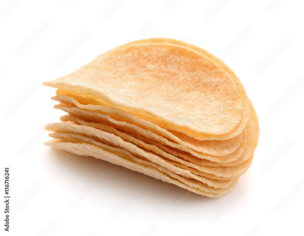Stack of potato chips Stack of potato chips