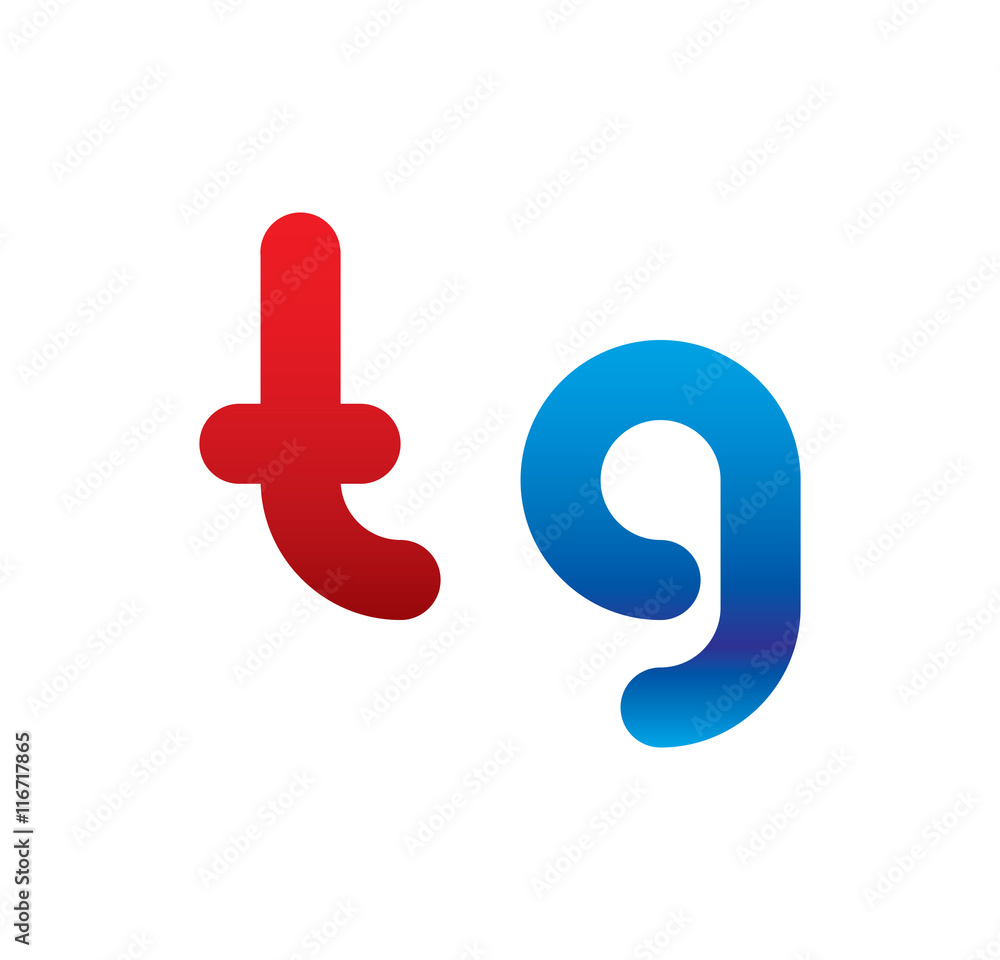 tg logo initial blue and red tg logo initial blue and red