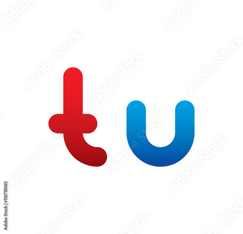 tu logo initial blue and red