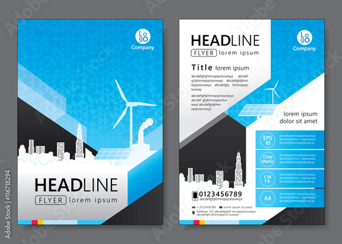 Brochure template design. Eco energy concept