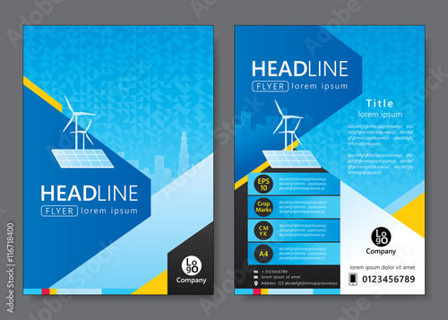 Brochure template design. Eco energy concept