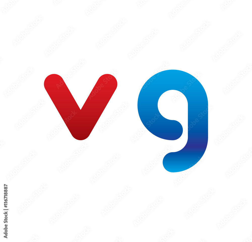 vg logo initial blue and red vg logo initial blue and red
