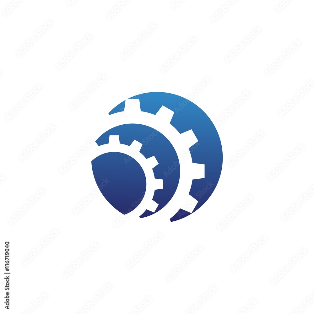 industrial gear logo design vector Stock Vector Adobe Stock