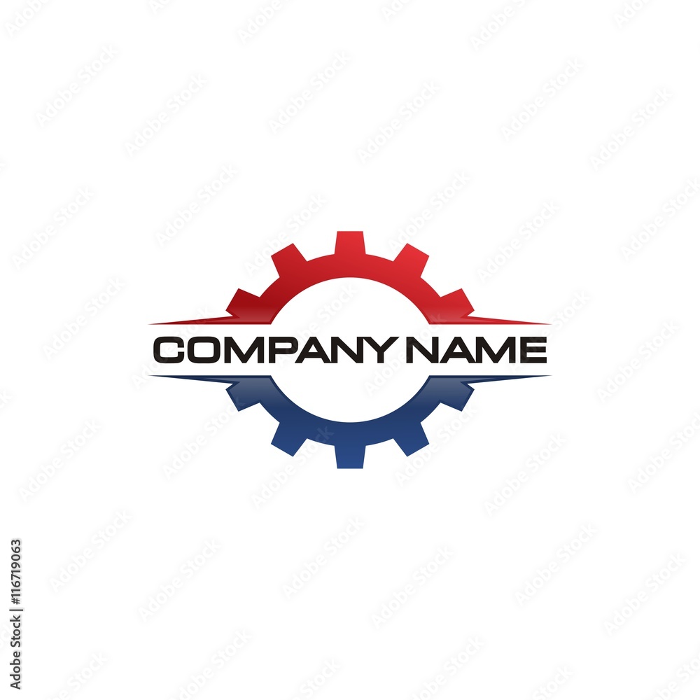 industrial gear logo design vector Stock Vector Adobe Stock