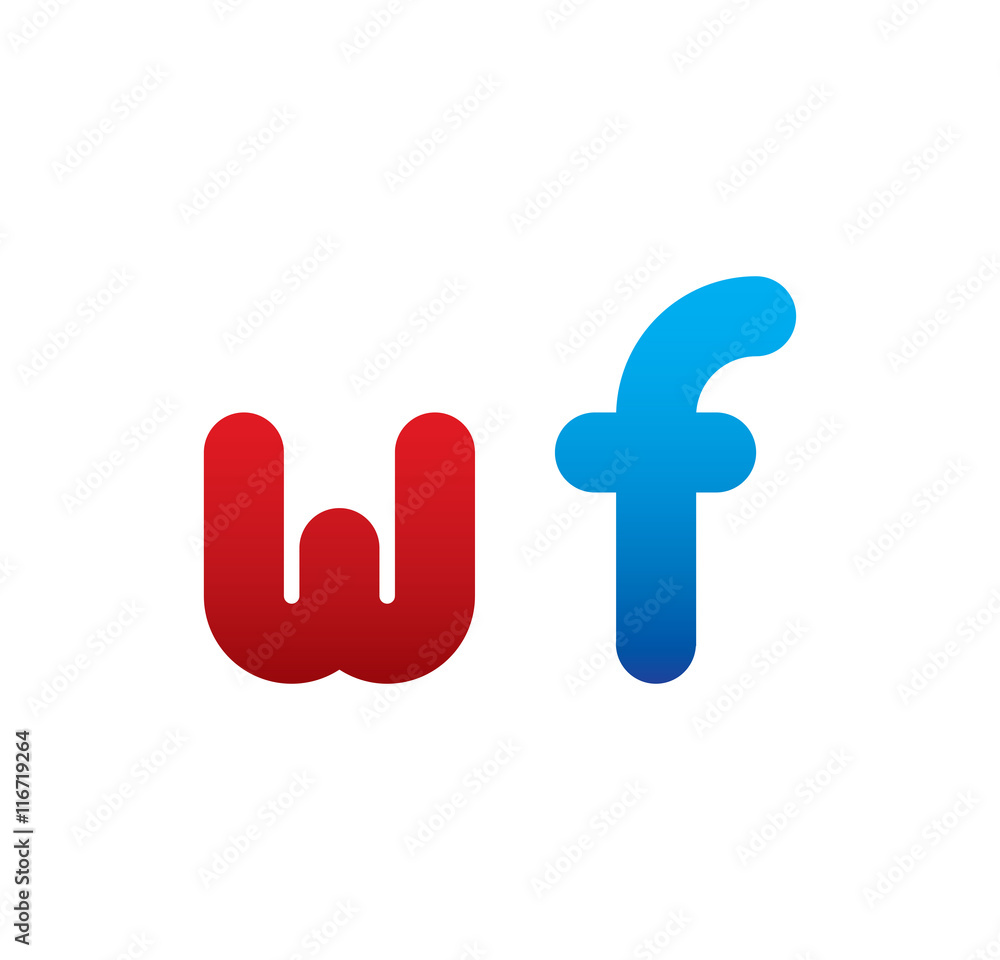 wf logo initial blue and red wf logo initial blue and red