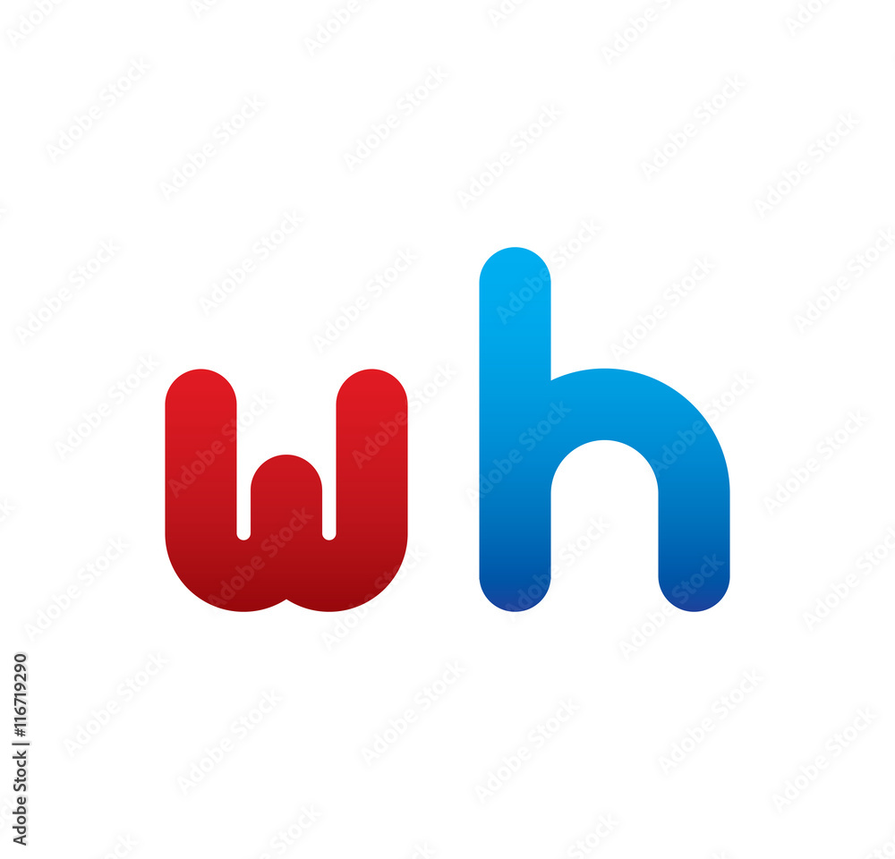 wh logo initial blue and red wh logo initial blue and red