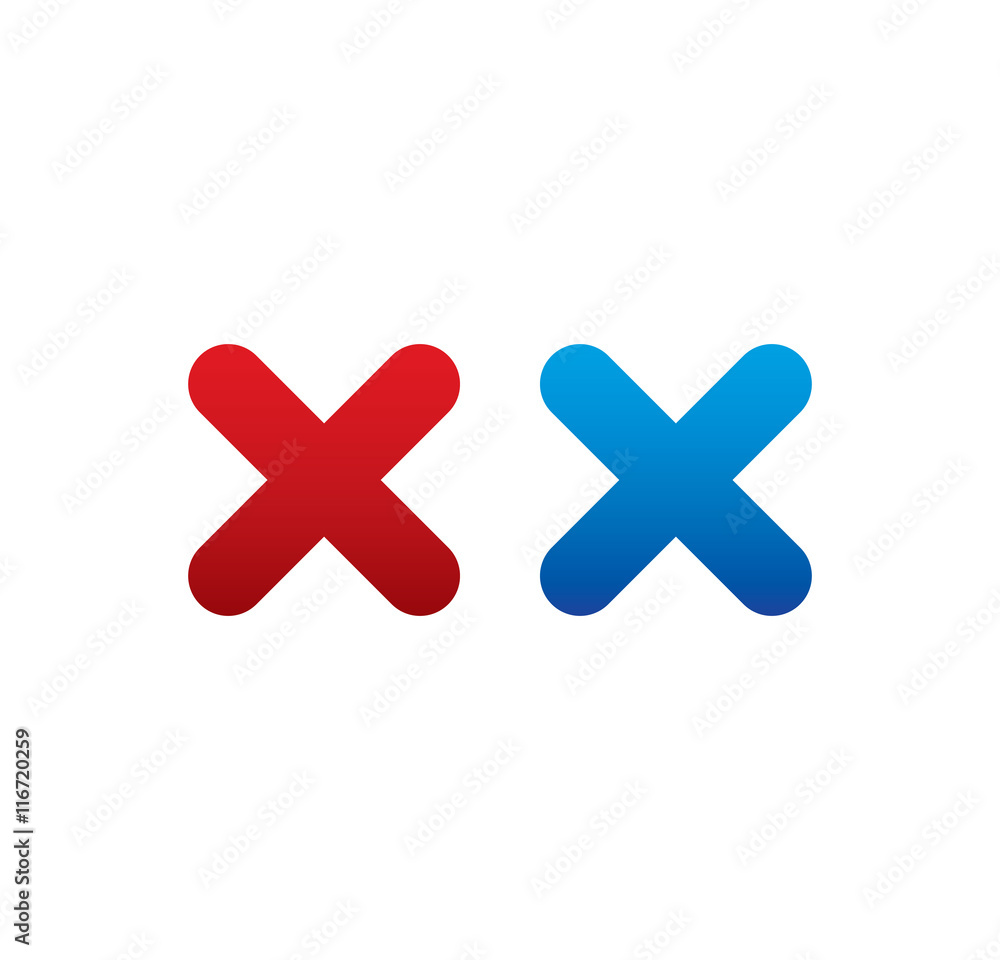 xx logo initial blue and red xx logo initial blue and red