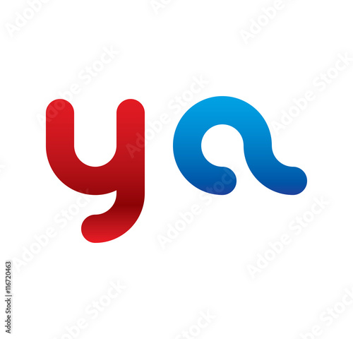 ya logo initial blue and red