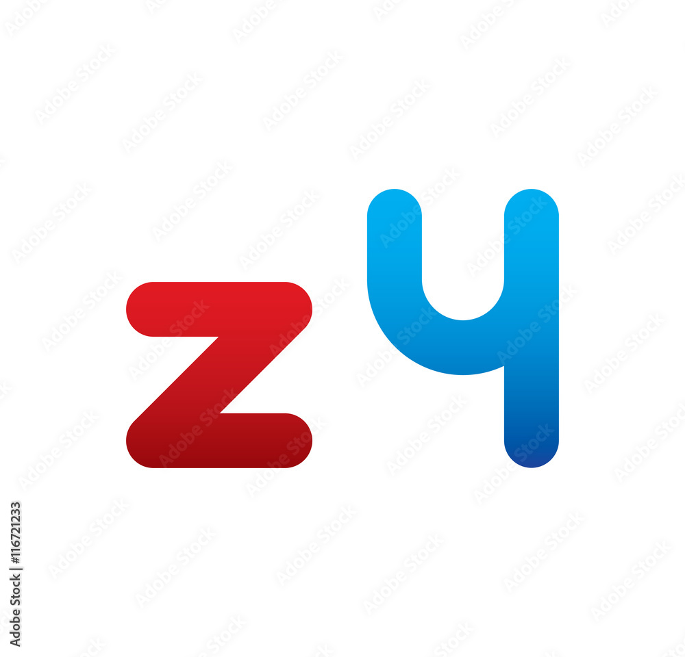 z4 logo initial blue and red z4 logo initial blue and red