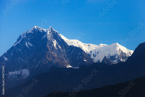 The mountain from Poon Hill, Nepal © Korradol