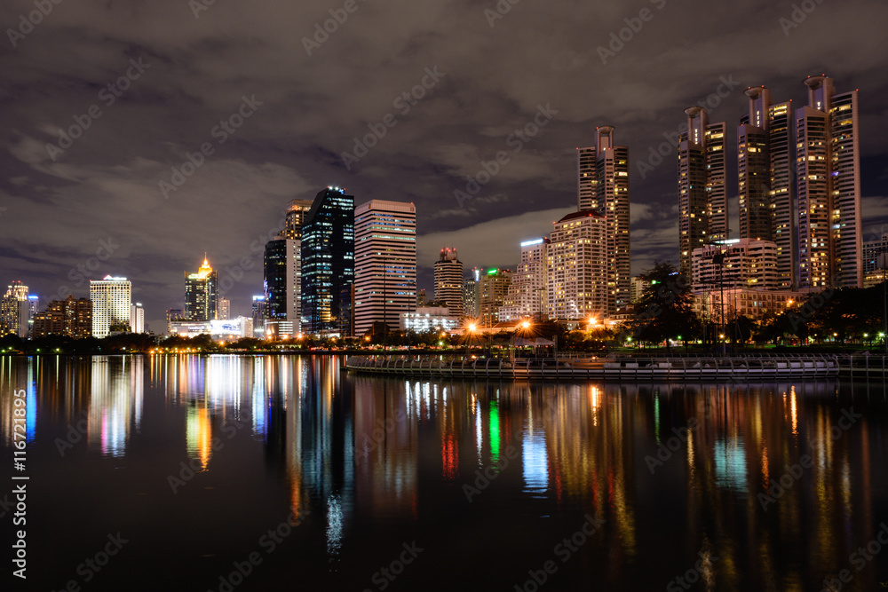 Fototapeta premium Buildings and the reflection