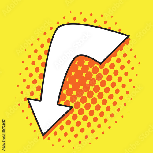 Pop art arrow