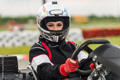 Female go kart driver