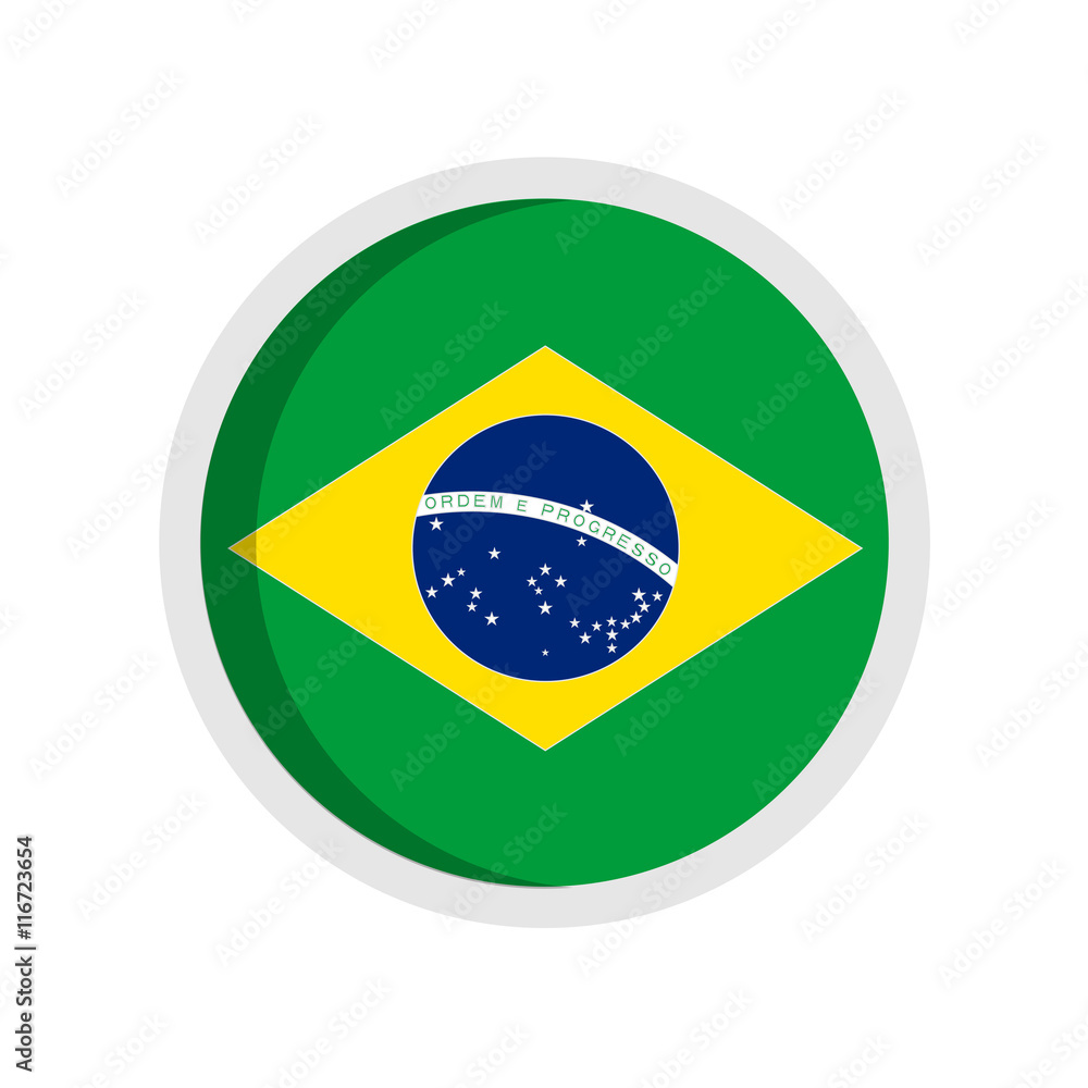 Brazil flag button