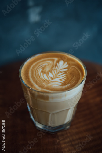 coffee latte art in coffee shop