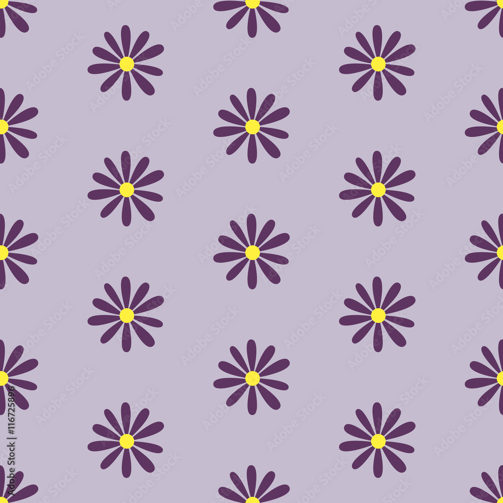 Pretty camomile, Seamless floral pattern